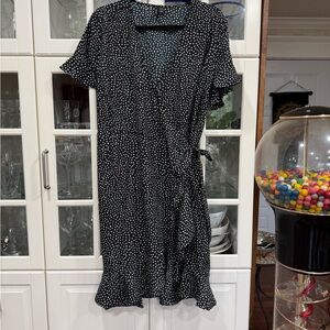 Vero Moda Black and White Polka Dot Midi Dress